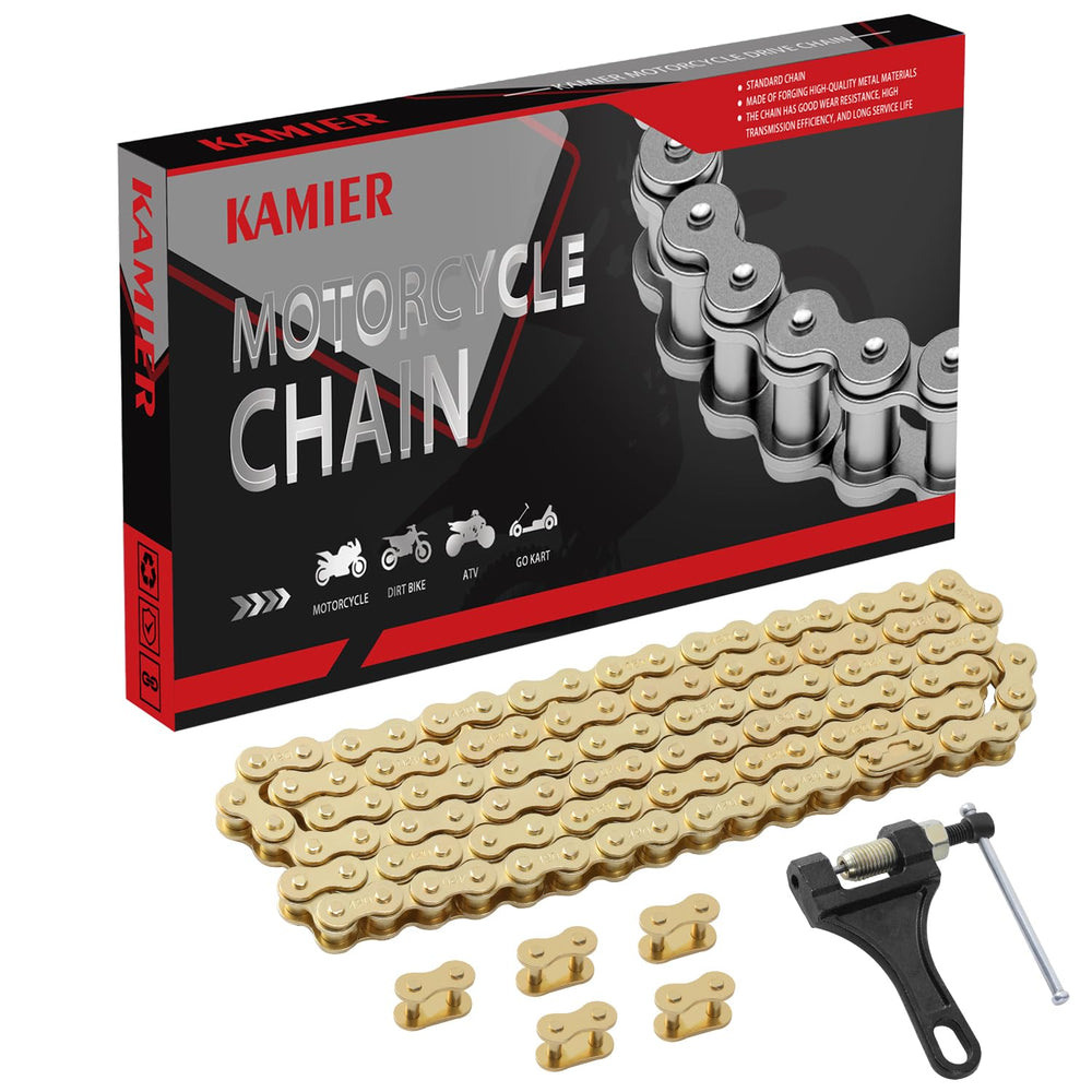 KAMIER front packaging showing full 420 chain kit and tool for quick identification