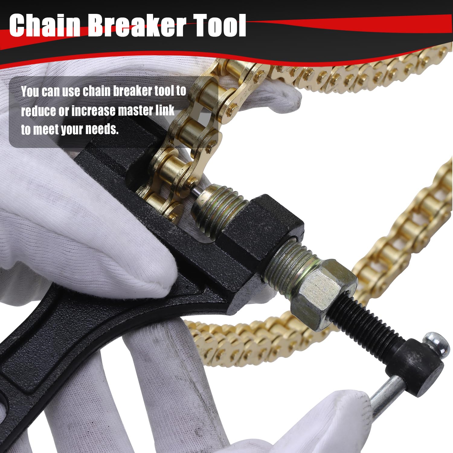 KAMIER chain installed on a mini bike demonstrating fit and proper alignment