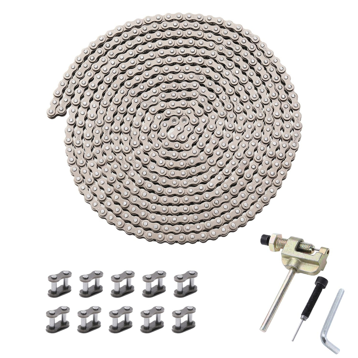 KAMIER full 10ft chain kit in packaging showing included tools and links