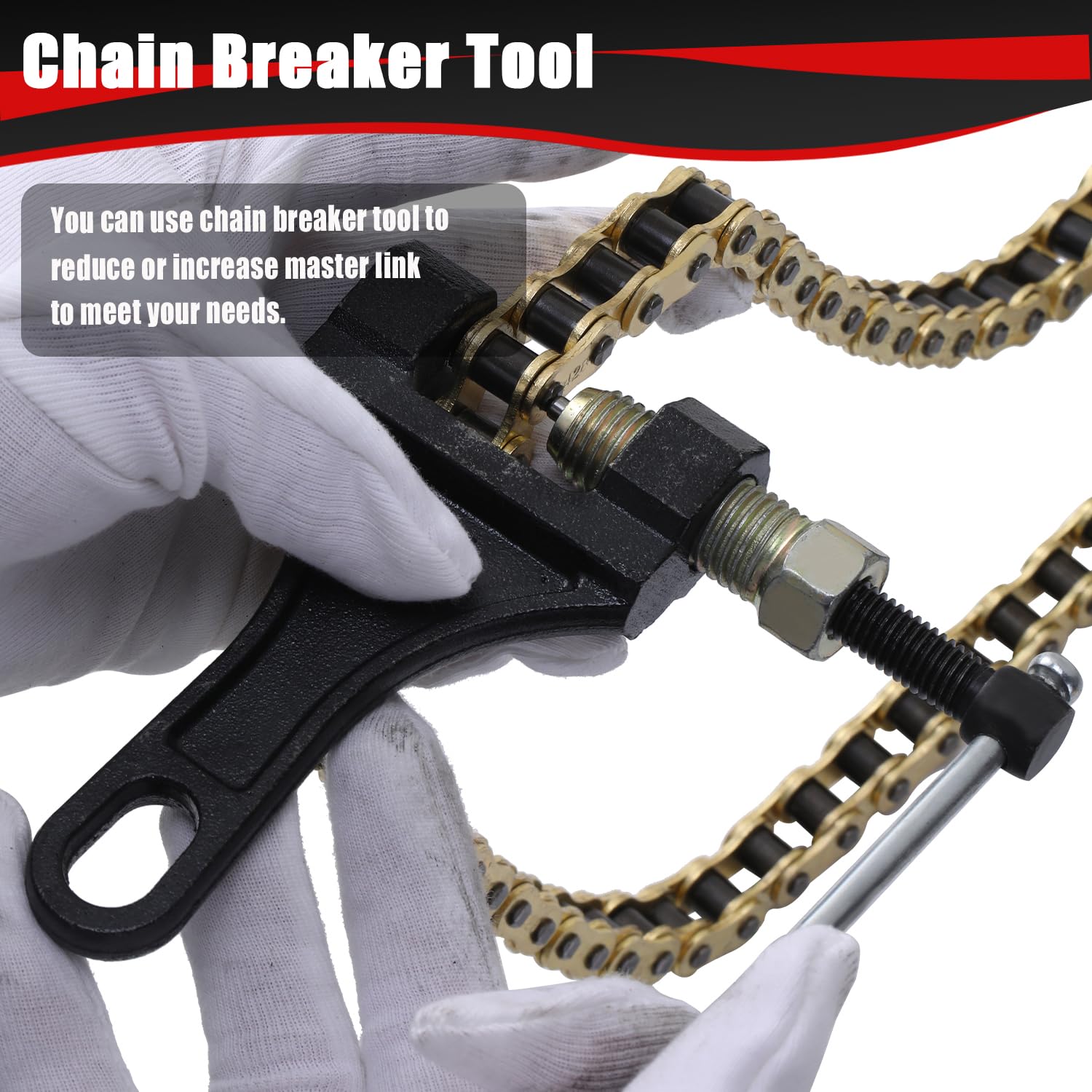 KAMIER chain roller and link close-up showing solid construction for longer life