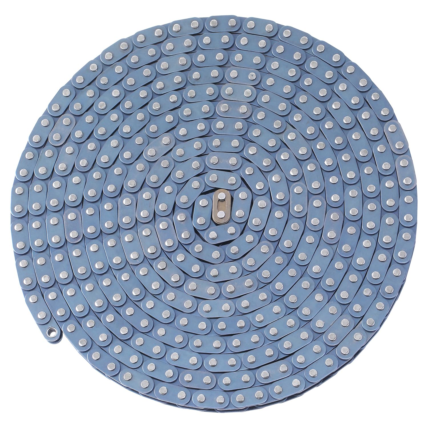 KAMIER chain next to ruler showing scale and link count for accurate sizing
