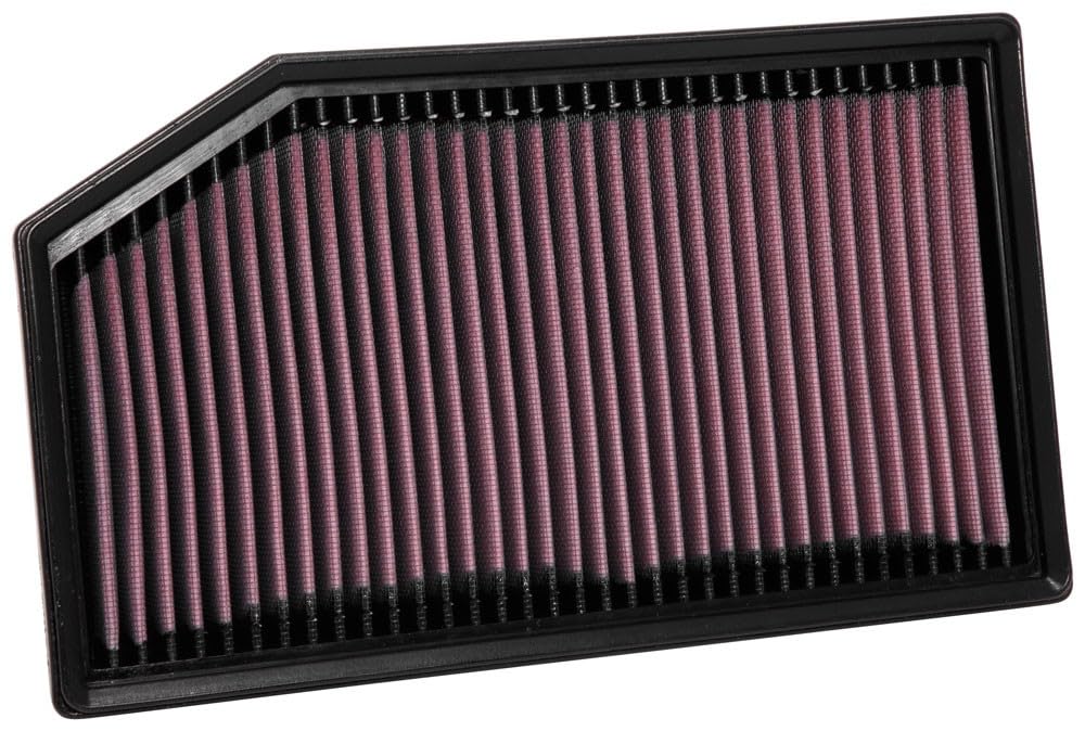 K&N installation step with filter in airbox demonstrating quick upgrade benefit