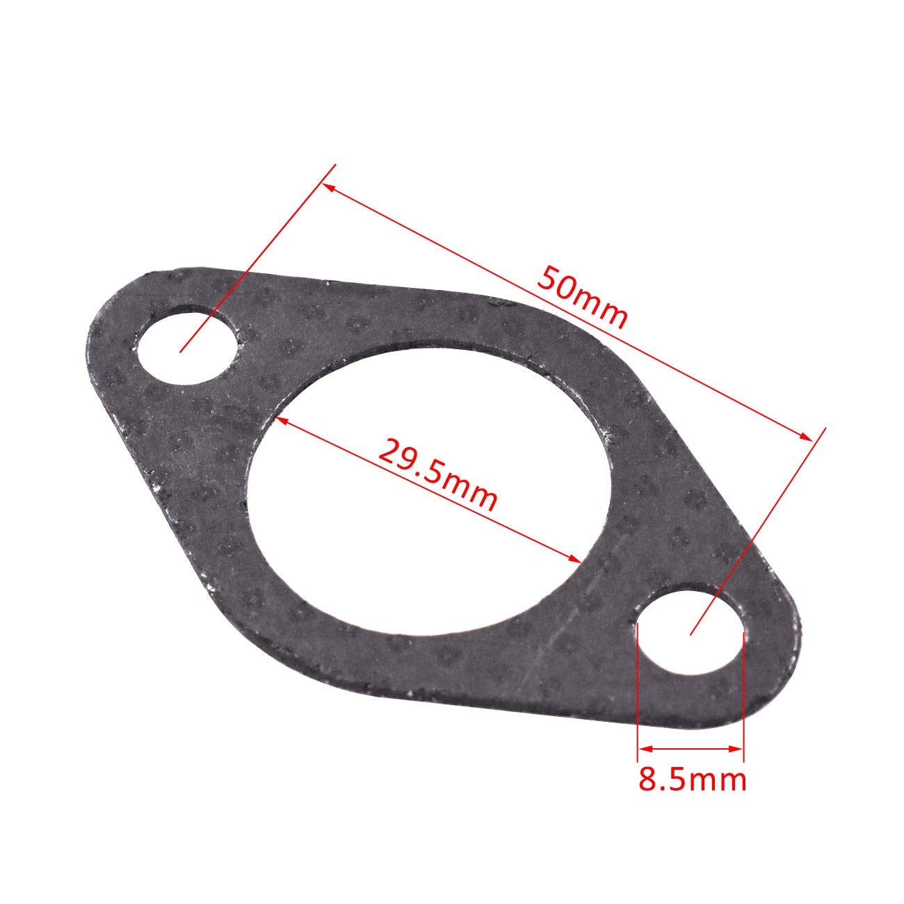 KANECJDL exhaust header with gasket and screws showing included hardware for simple install