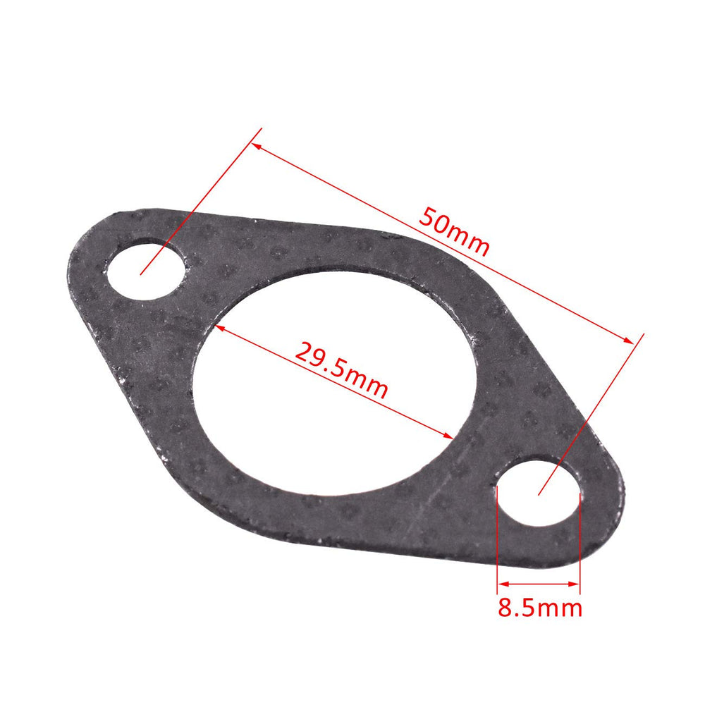 KANECJDL exhaust header with gasket and screws showing included hardware for simple install