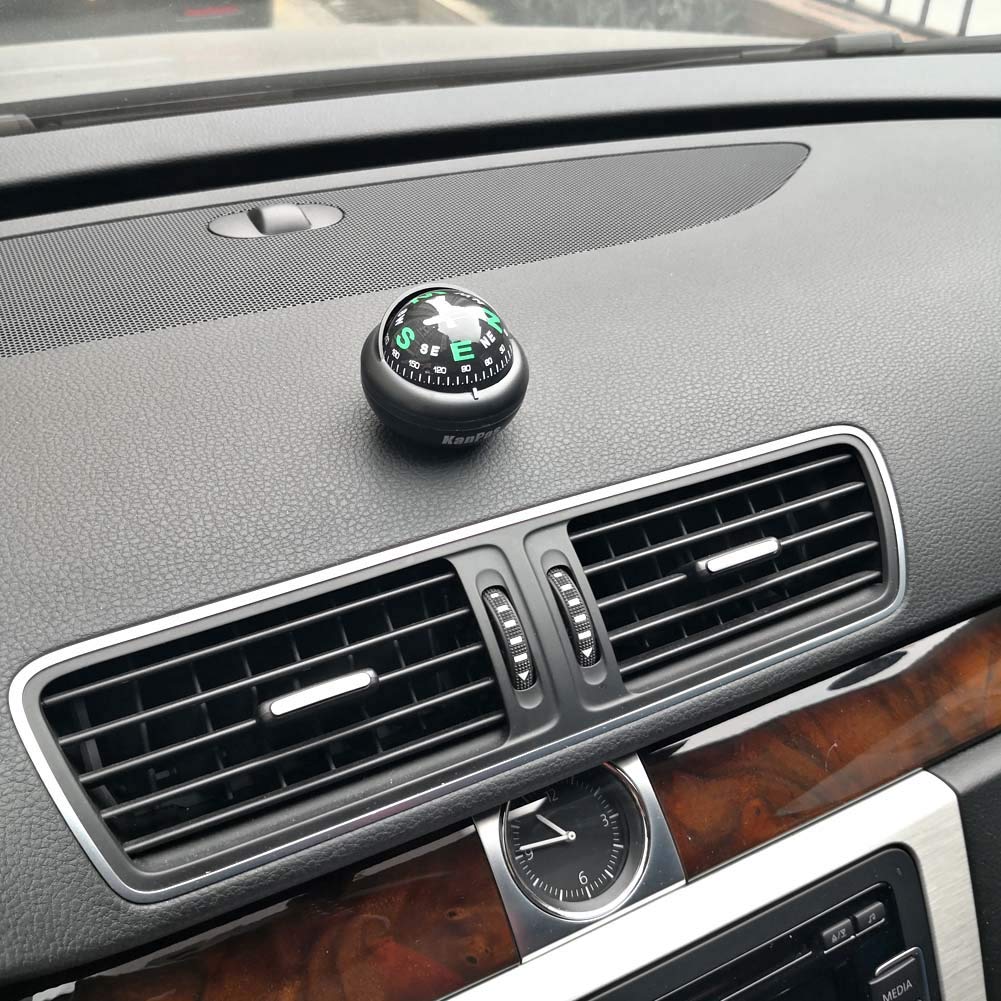 KanPas compass ball installed on boat deck illustrating marine-ready shockproof design