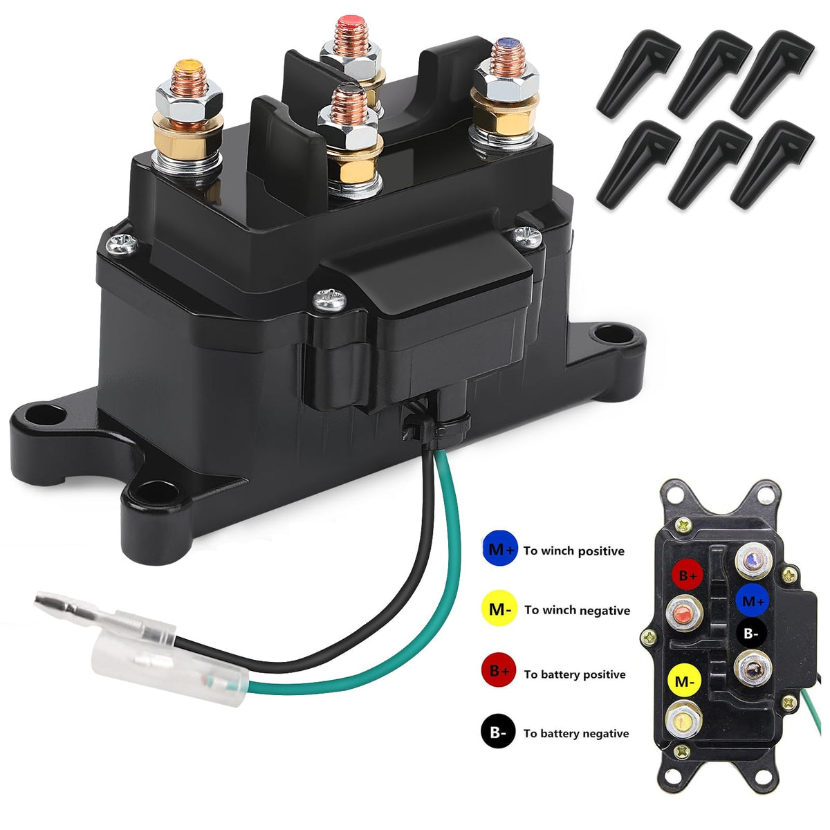 KanSmart front view winch relay showing mounting points and durable build for reliable replacement