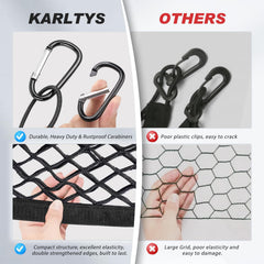 Karltys plastic hooks and carabiners detail for secure attachment benefit