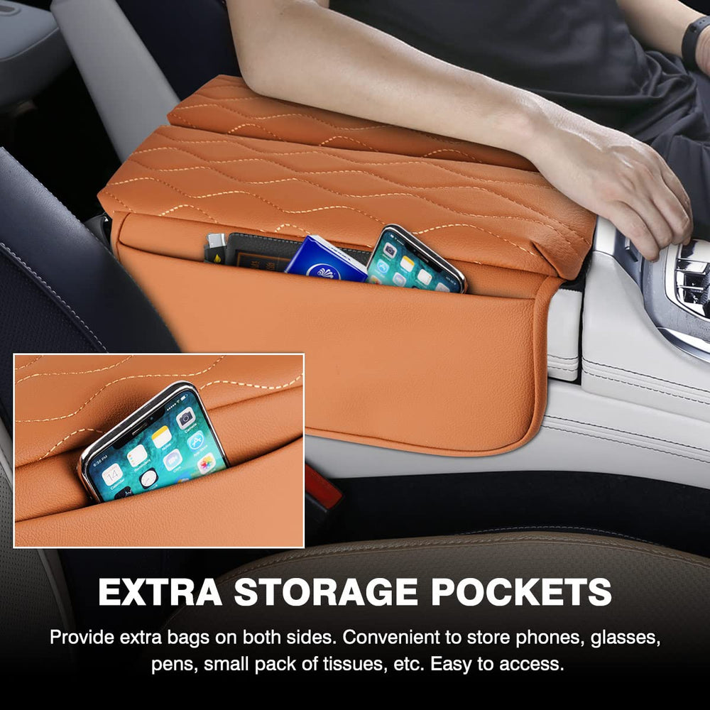 Karltys side pockets holding phone and glasses for convenient easy access