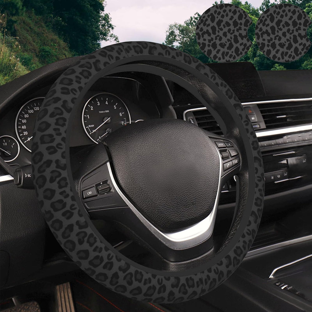 KARREAL front view steering wheel cover showing bold pattern and protection