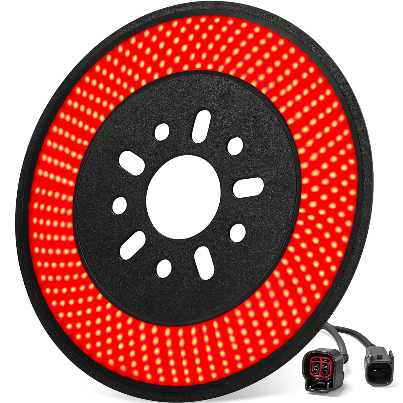KARSAM front view spare tire brake light showing bright red LEDs and clear lens benefit visibility
