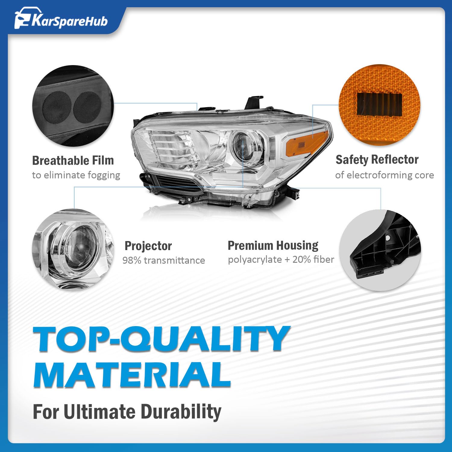 KarSpareHub installed on Toyota Tacoma showing restored appearance benefit