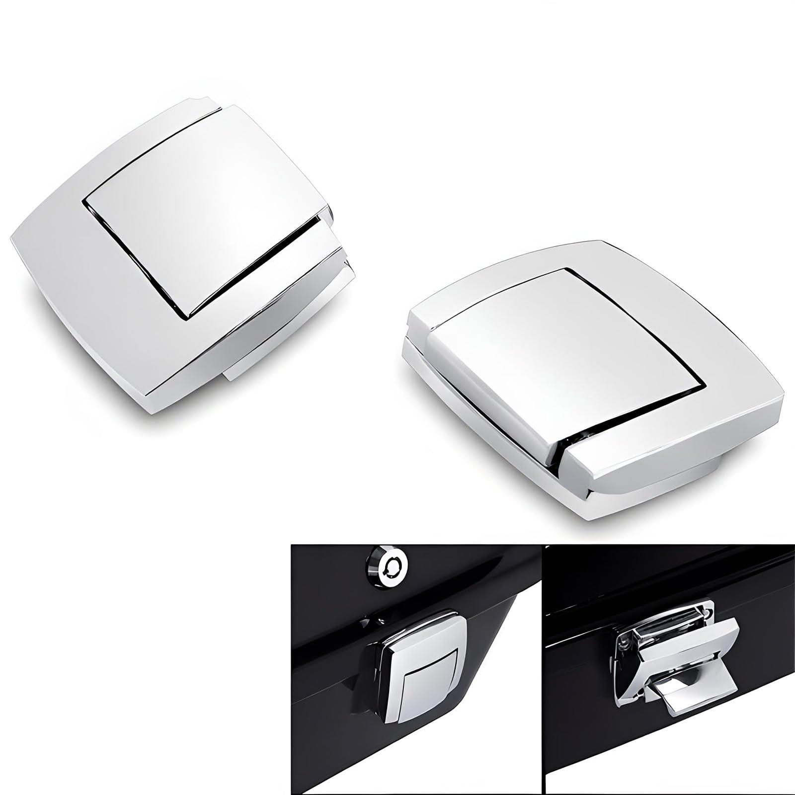KASIMT close-up of latch chrome surface showing durable aluminum finish benefit