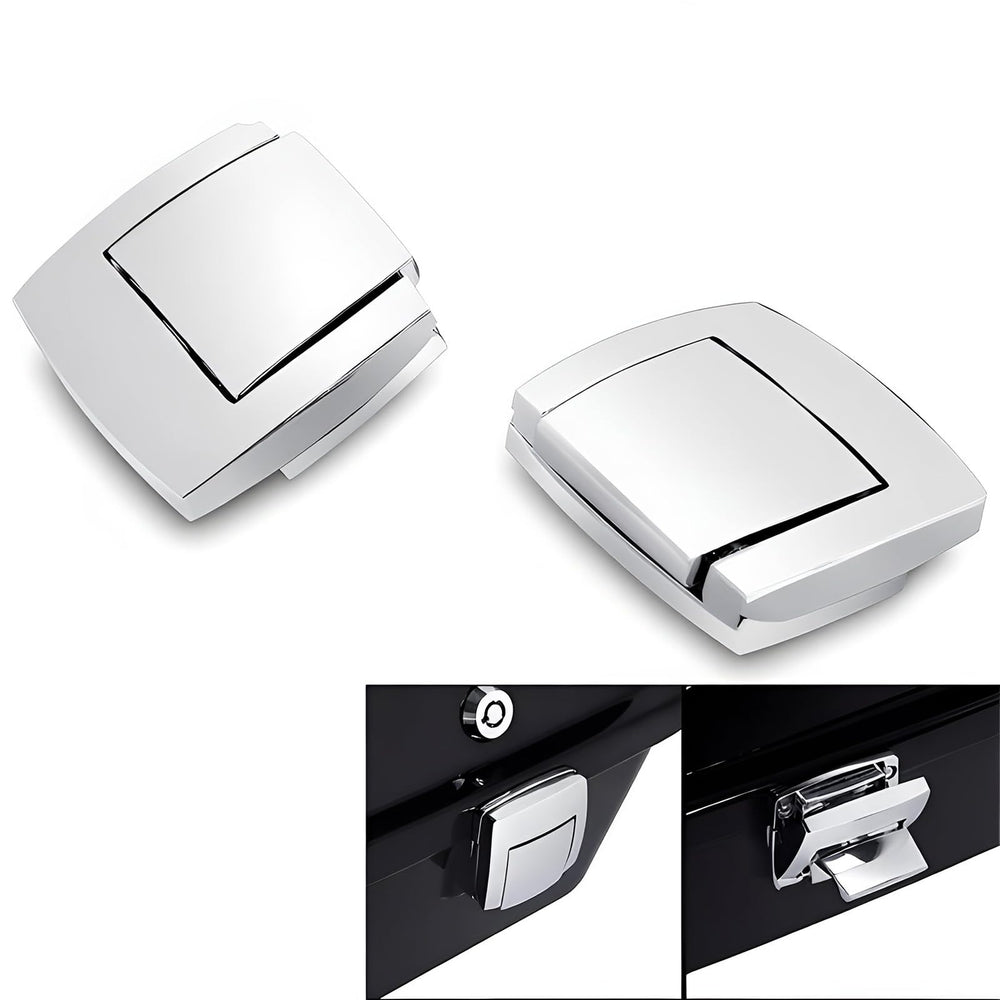KASIMT close-up of latch chrome surface showing durable aluminum finish benefit