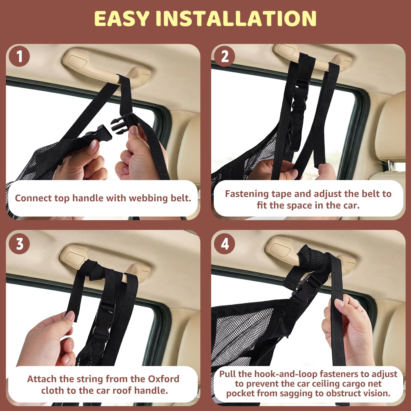 Kaskawise lifestyle shot inside vehicle on road trip showing handy overhead storage benefit