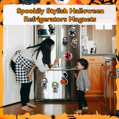 KATISHYRO fridge decorated with ghosts adding fun seasonal home decor