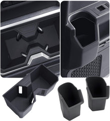 Katorn front console overview showing clean cup holder protection and neat appearance