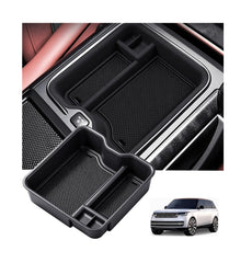 Katorn front view center console tray showing clean fit and extra compartments
