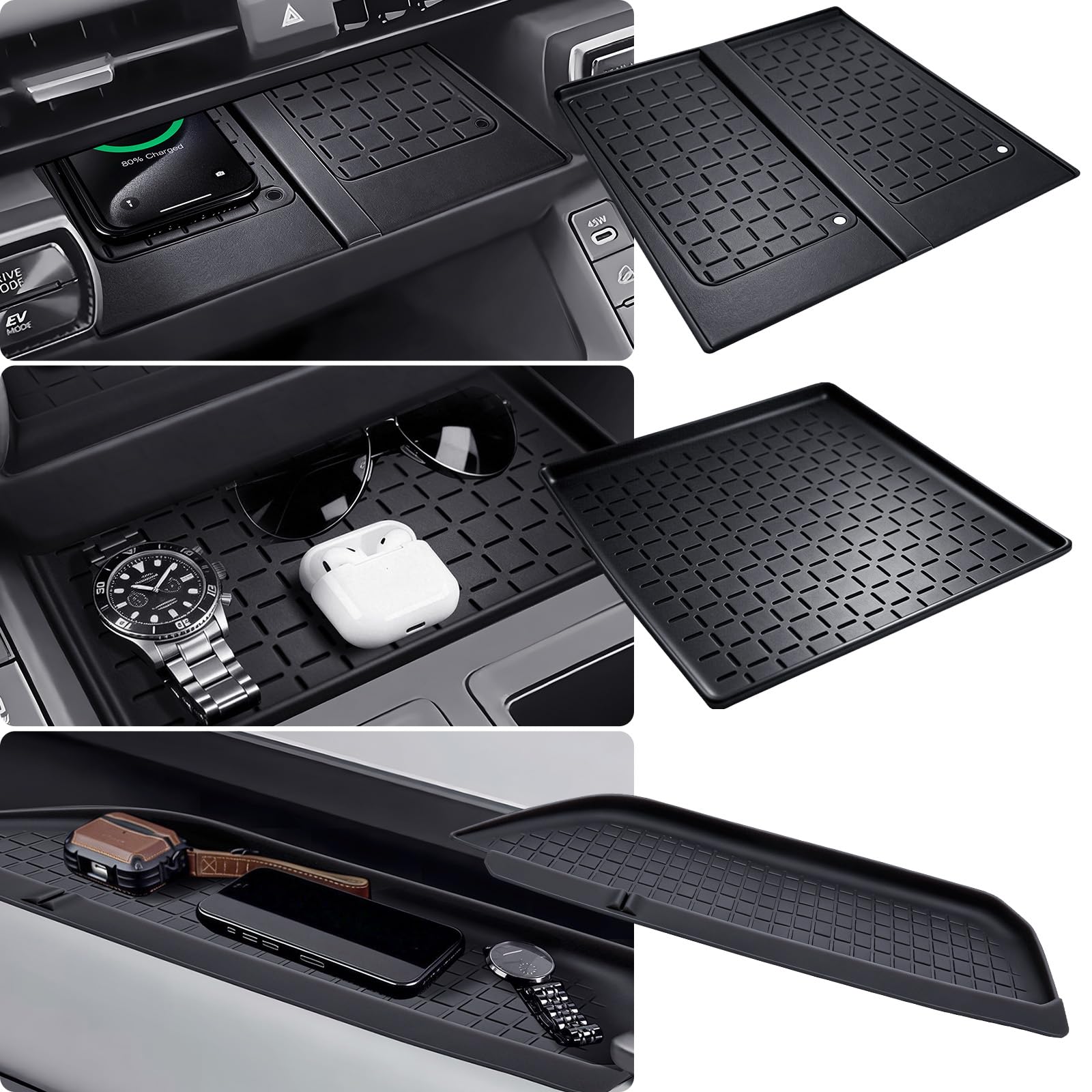 Katorn front view installed in RAV4 console showing neat protection and improved look