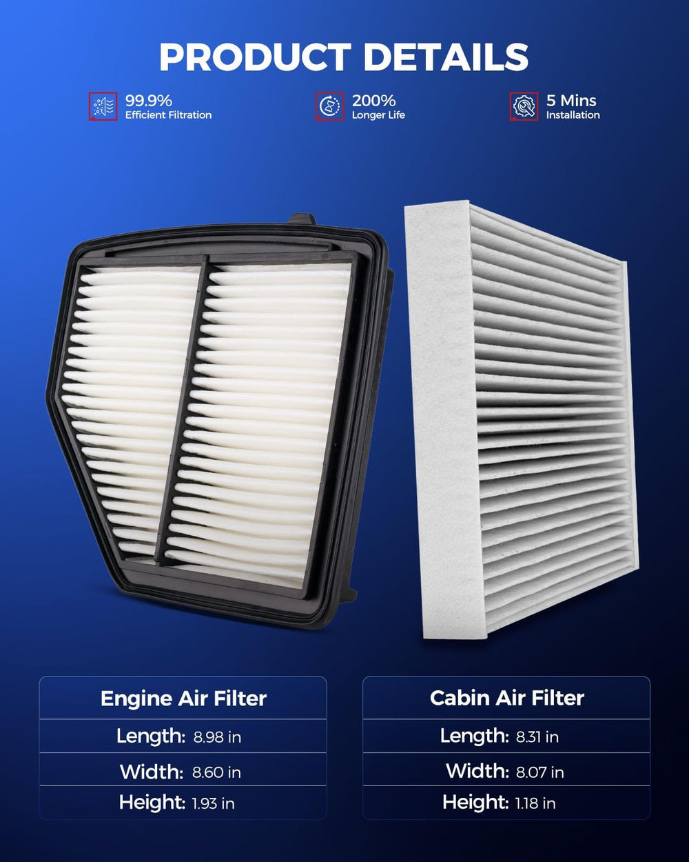 KAX cabin filter charcoal layer close-up reducing odors in cabin air