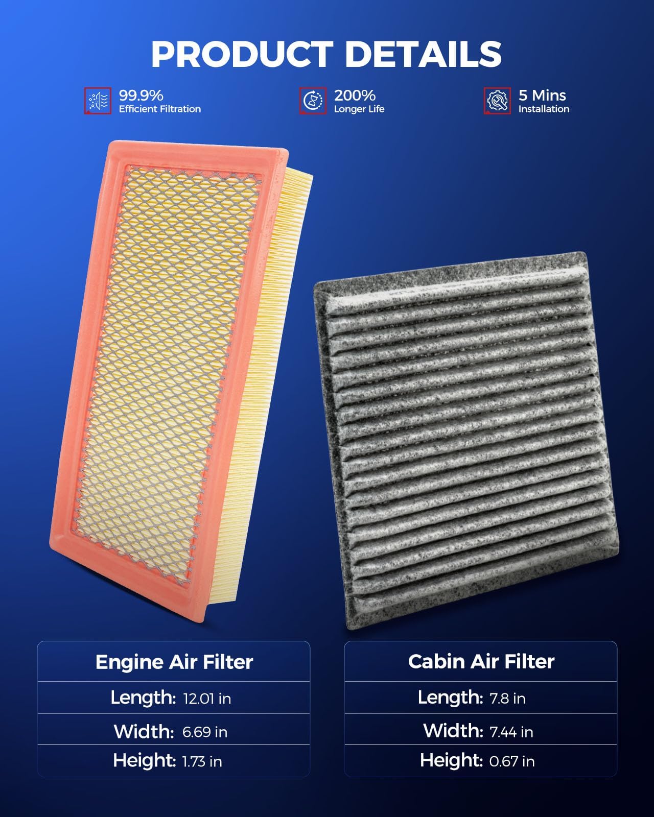 KAX cabin filter charcoal layer detail reducing odors for a fresher interior