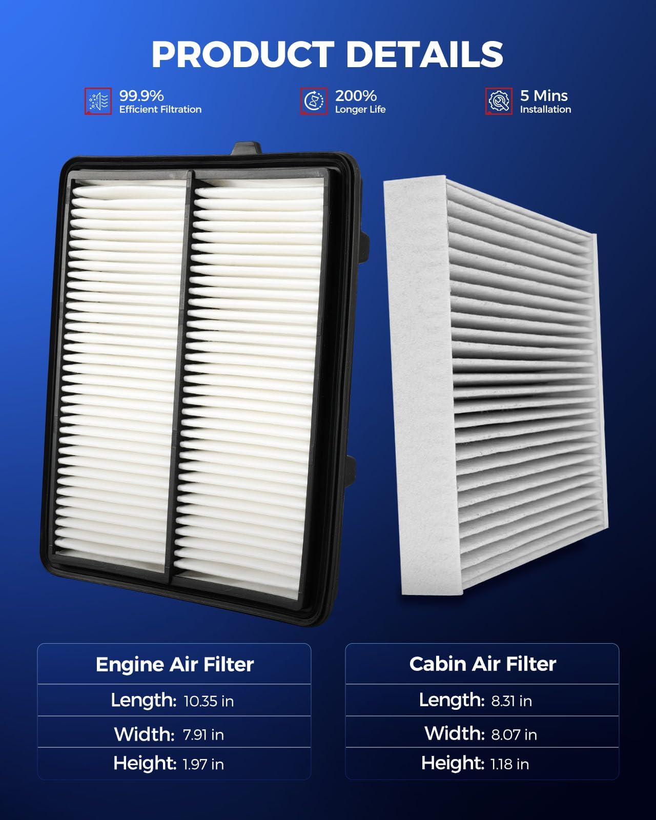 KAX cabin filter charcoal layer detail reducing in-cabin odors