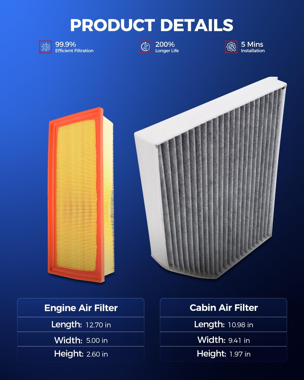 KAX cabin filter charcoal layer detail reducing odors and improving air quality