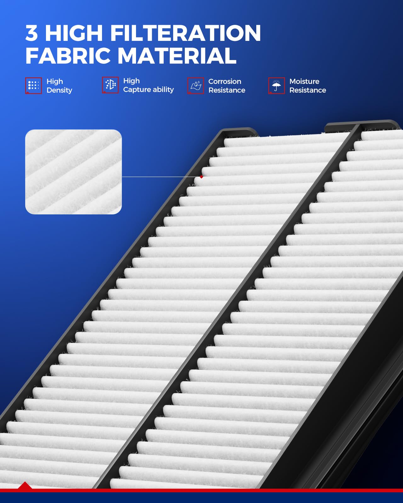 KAX cabin filter installed behind glovebox improving interior air