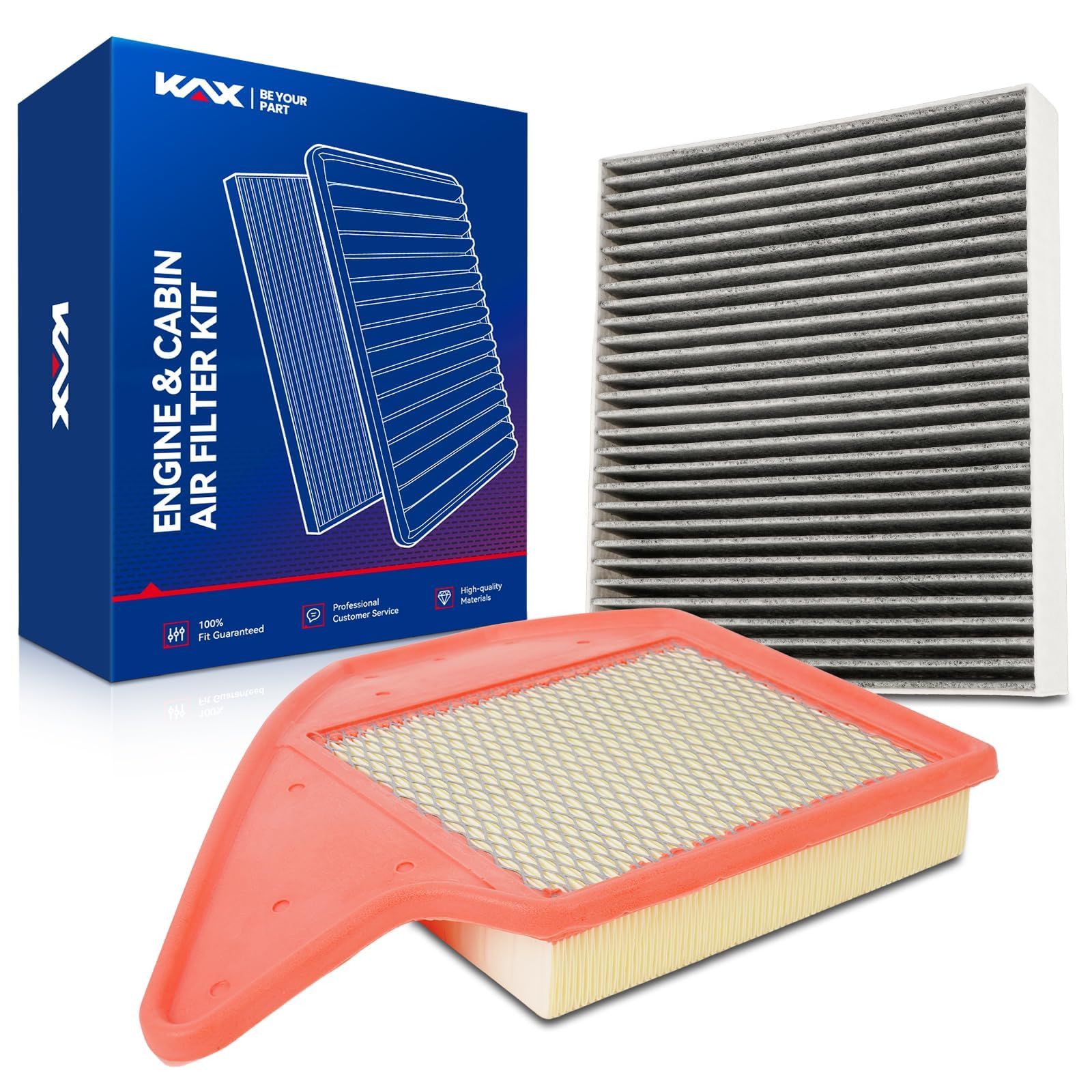 KAX kit front packaging showing both filters and convenience benefit