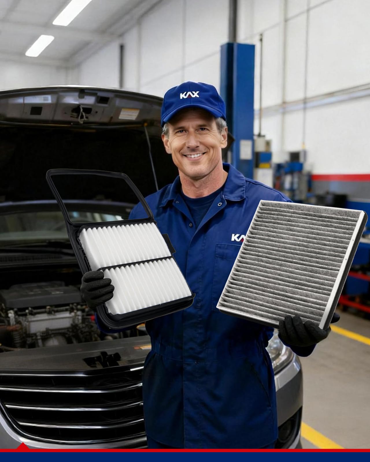 KAX lifestyle image of Prius driving with fresh vent air conveying improved cabin comfort