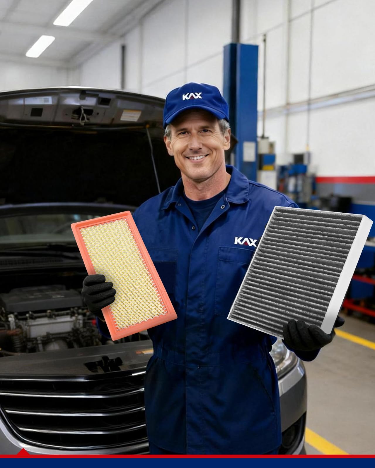 KAX lifestyle roadside maintenance image conveying convenience and readiness