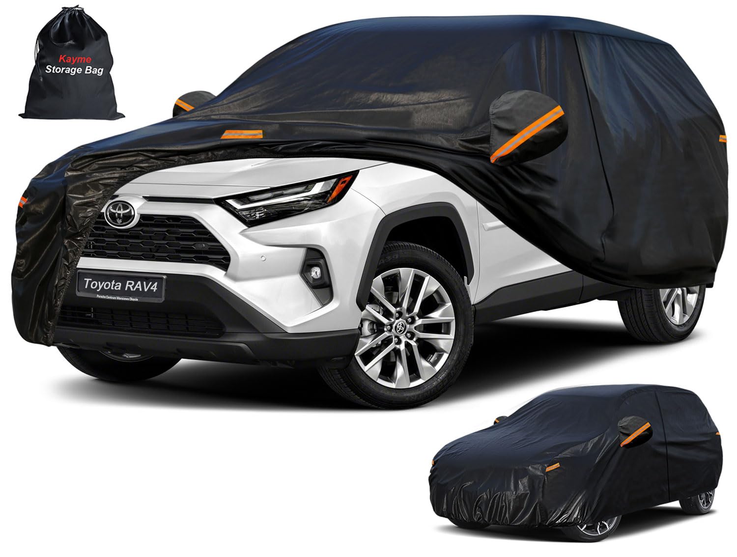kayme front view covered RAV4 showing full fit and protection