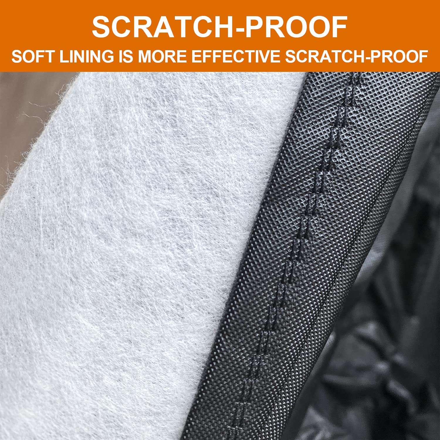 kayme close-up of seven-layer fabric showing waterproof durability
