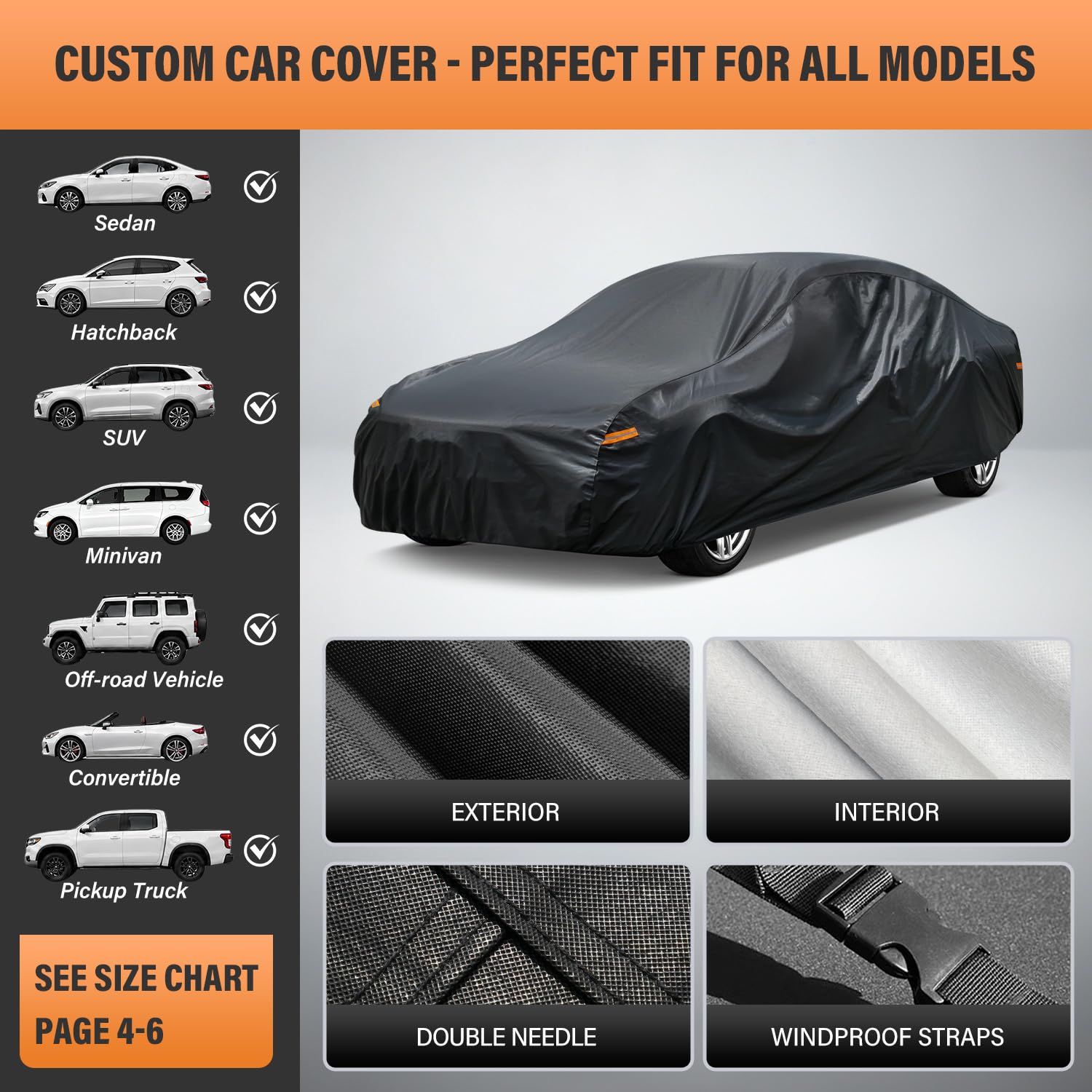 kayme soft cotton inner layer detail protecting car paint