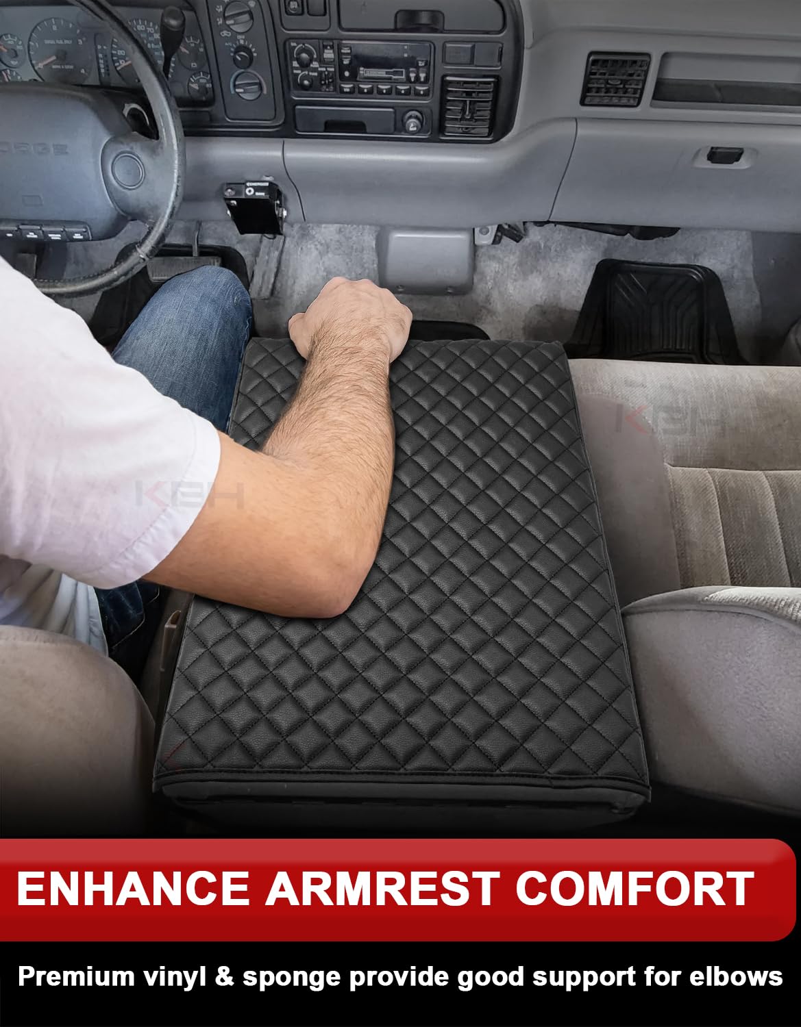 KBH installed on Dodge Ram jump seat illustrating proper fit and restored interior appearance