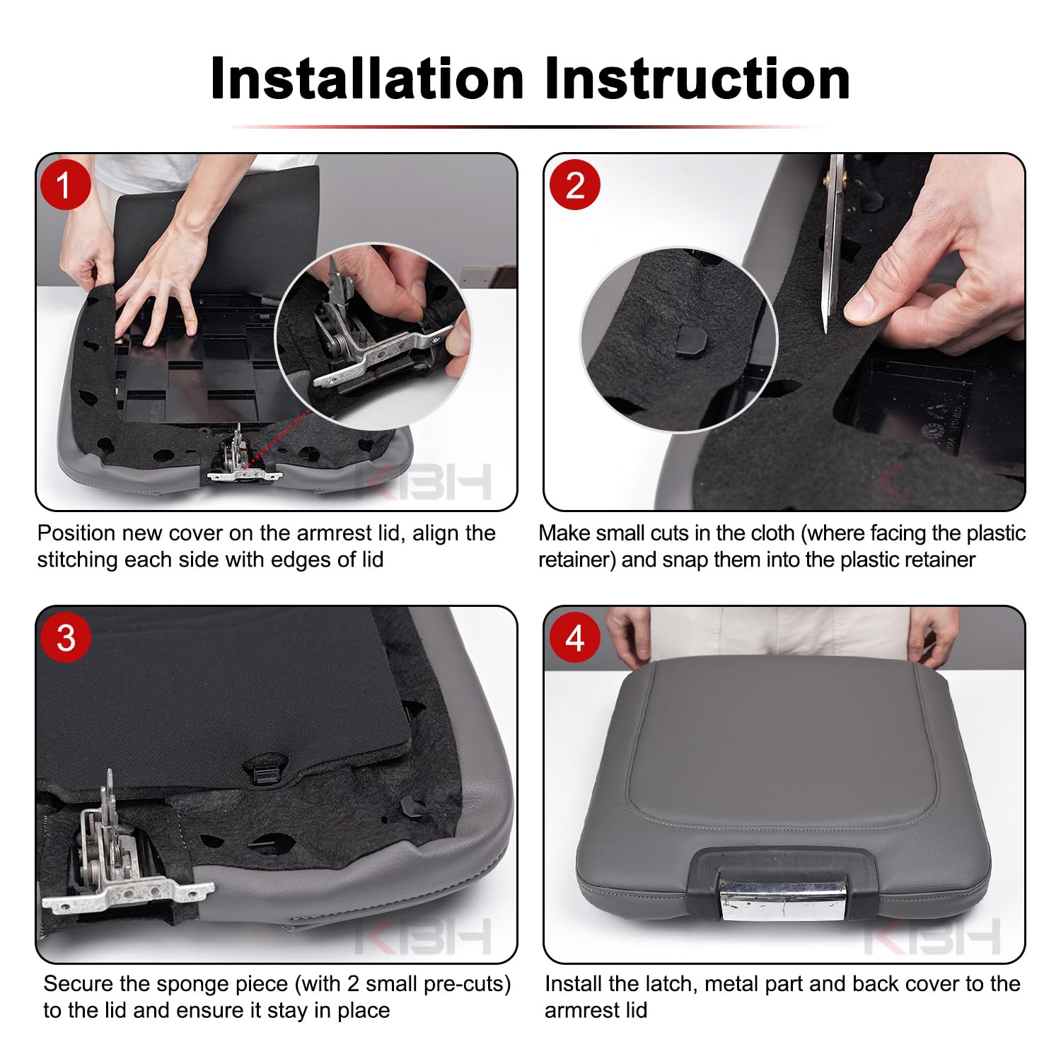 KBH boxed replacement cover and instructions ready for installation