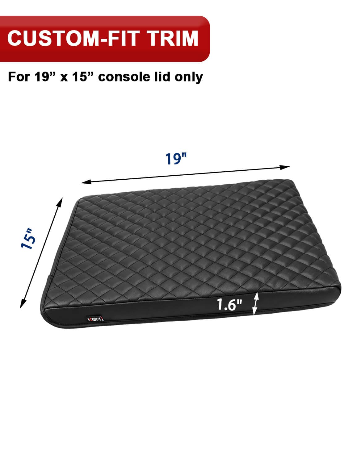 KBH cover next to ruler demonstrating 19 by 15 inch dimensions for accurate fitment
