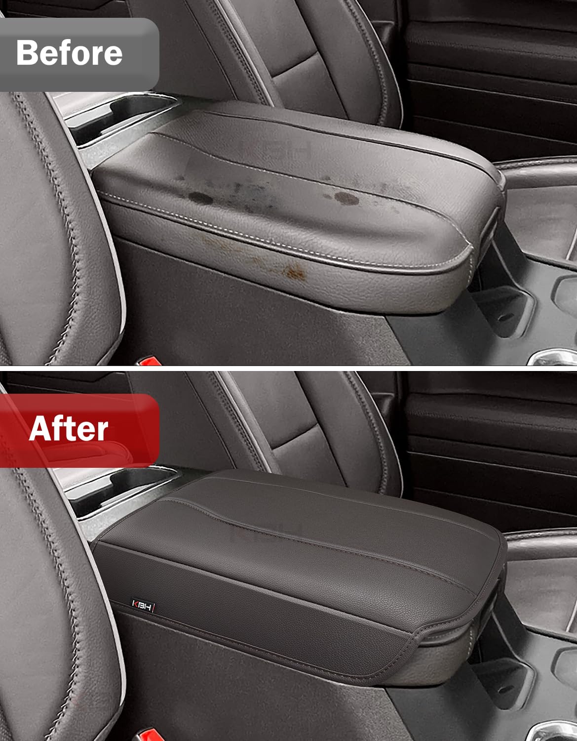KBH textured PU leather with water drops showing stain resistance benefit