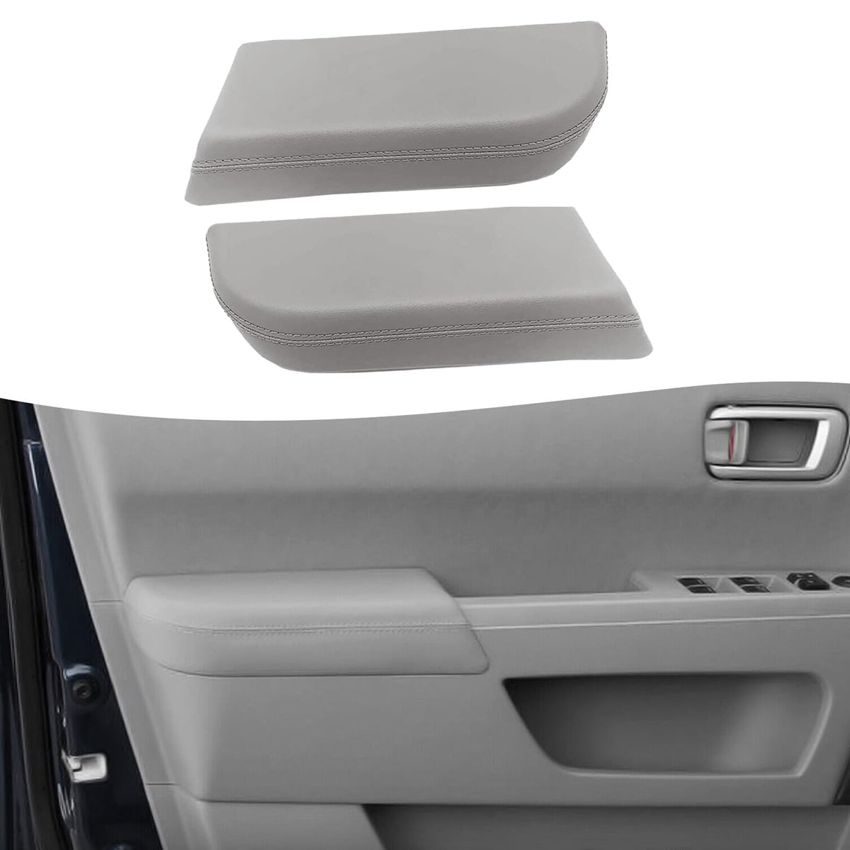 KBH front door armrest cover front view showing fit and restored appearance
