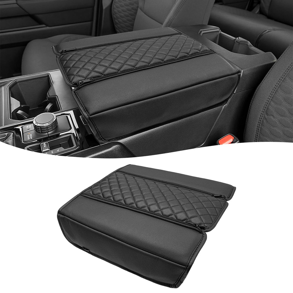 KBH front view on console lid showing tailored fit and protection