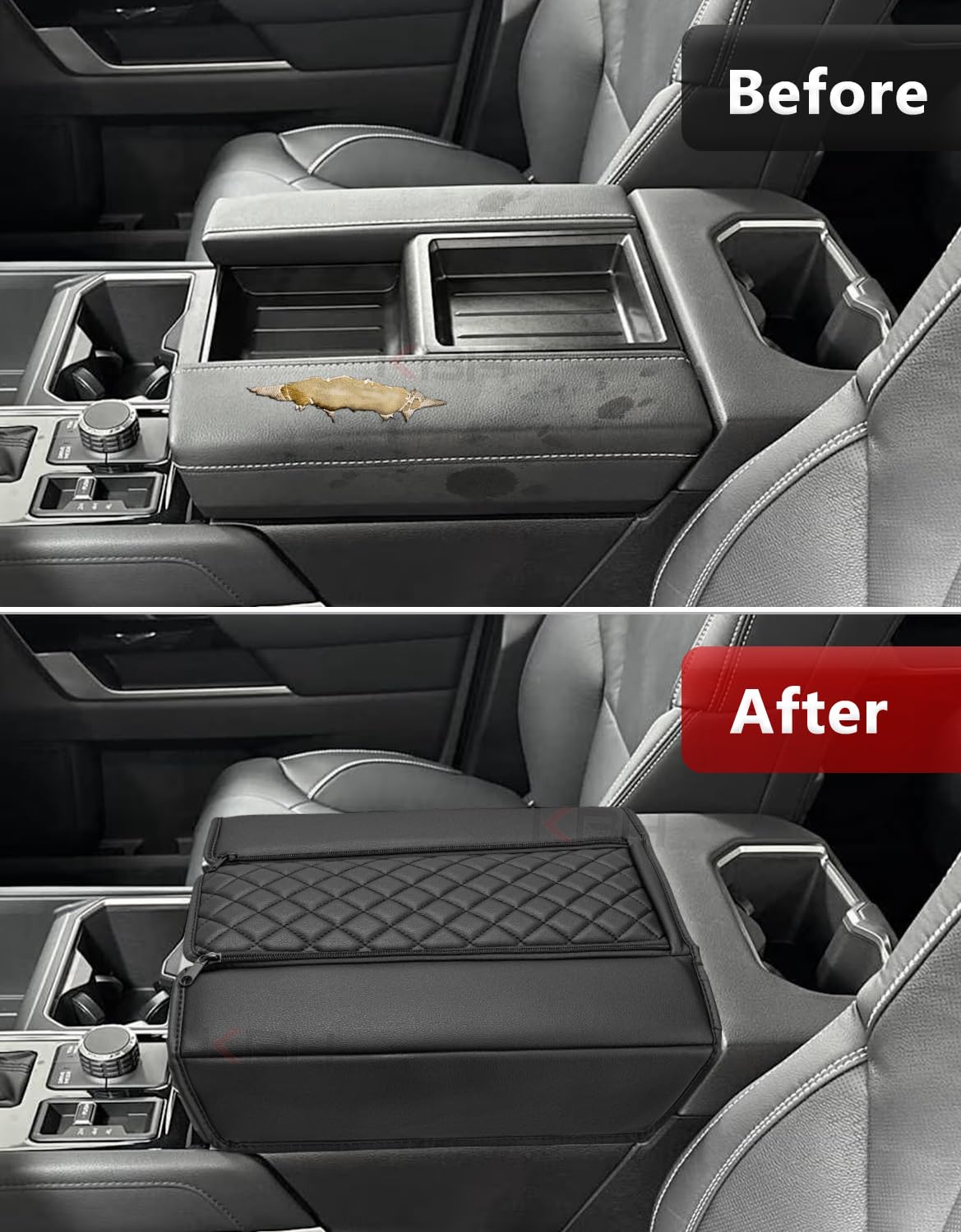 KBH packaging and single armrest cover showing included parts