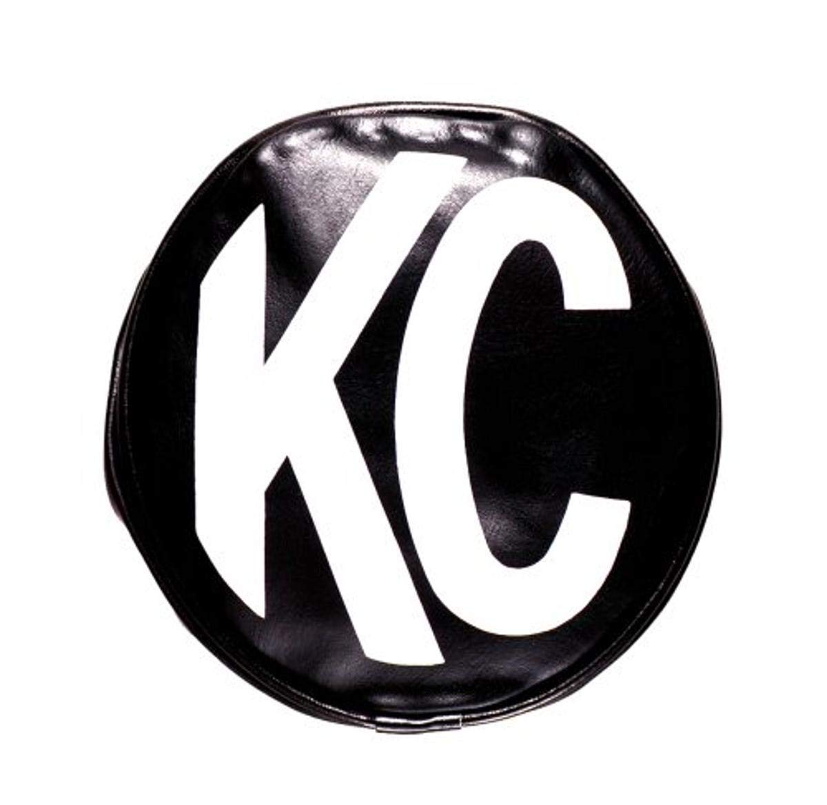 KC 6-inch black vinyl cover front view showing logo and lens protection