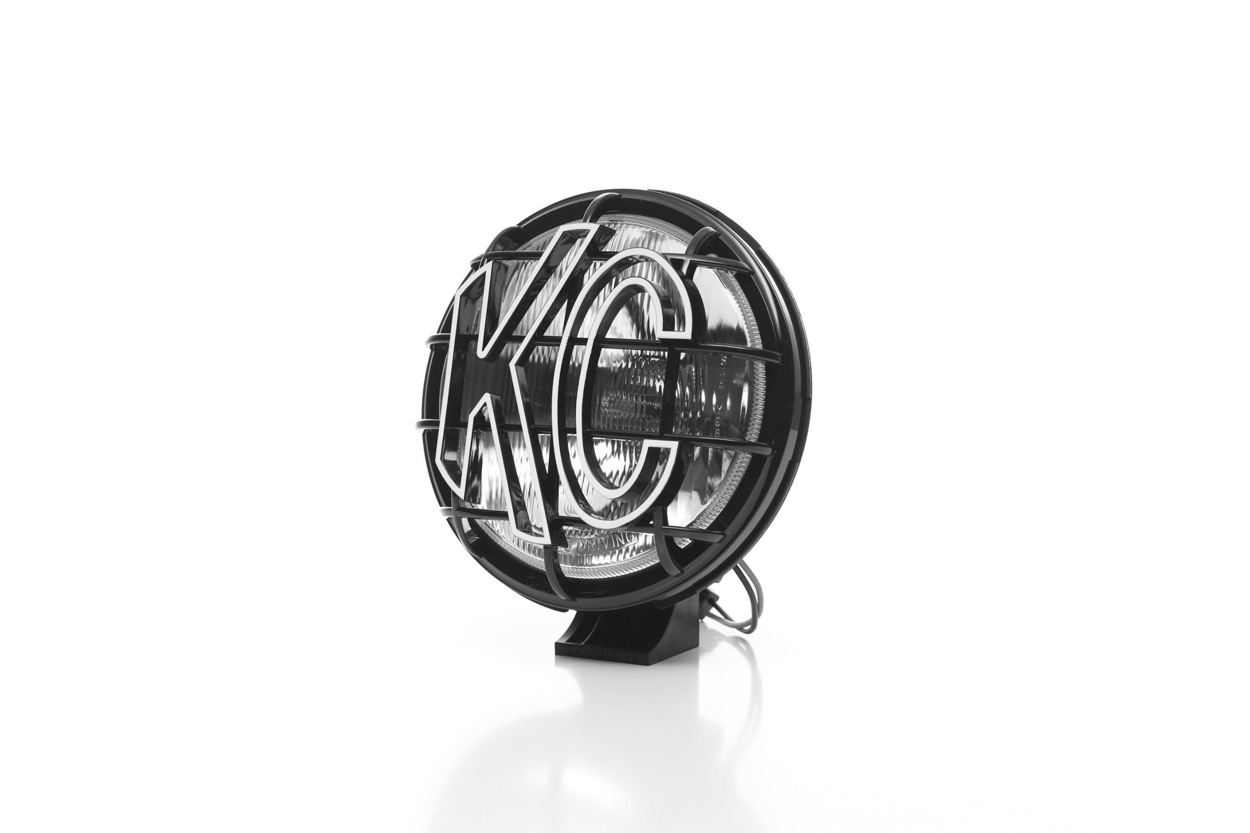 KC Apollo Pro close-up of glass lens and polished reflector for focused light
