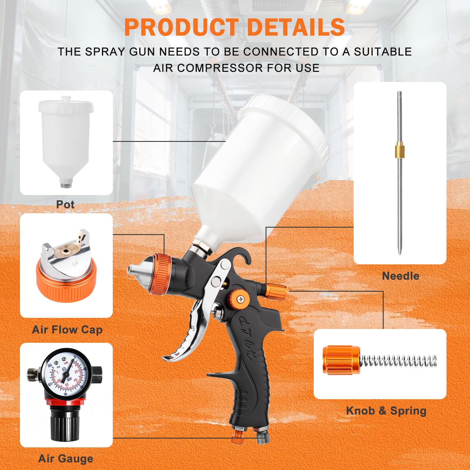 KCNKCN 600cc cup attached to gun demonstrating ample capacity and stable flow