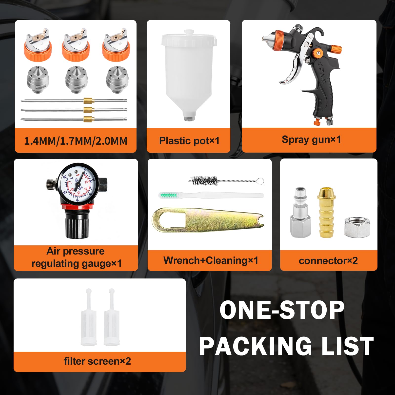 KCNKCN kit accessories and cleaning tools arranged for easy maintenance and readiness