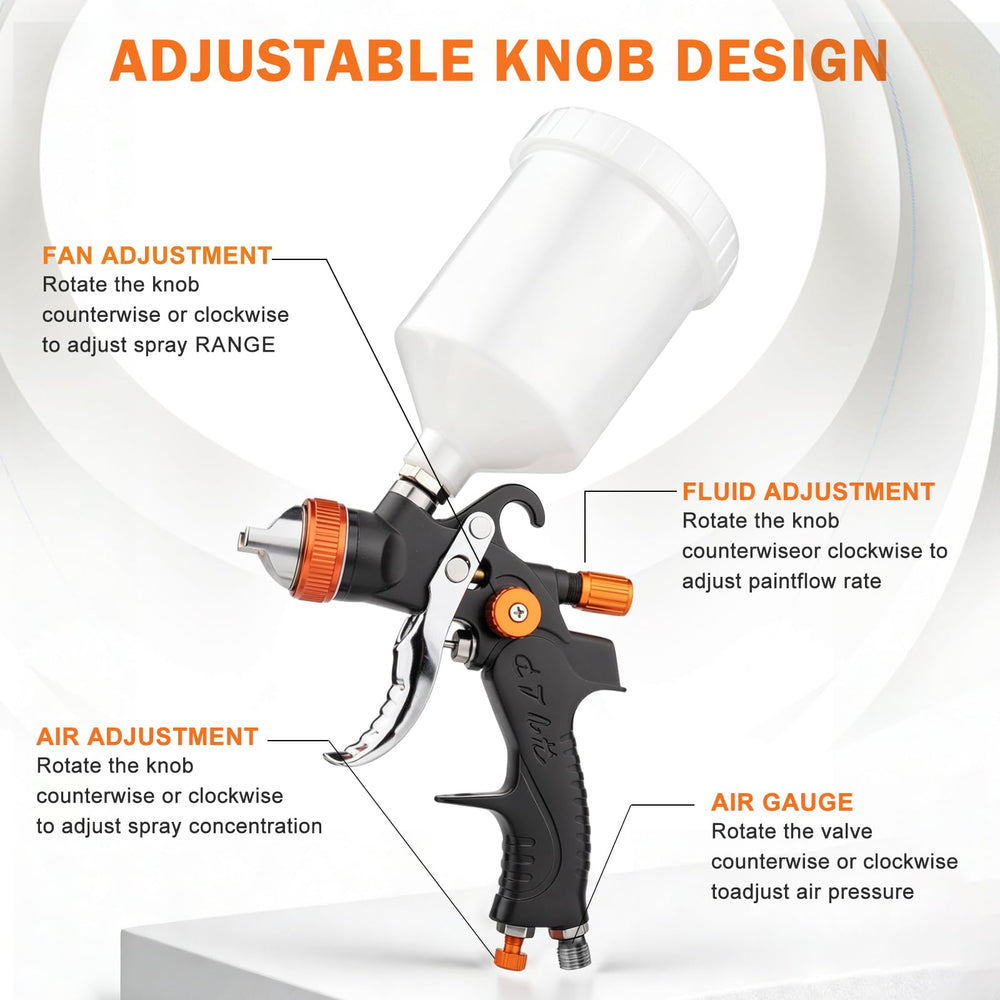 KCNKCN close-up of 1.4, 1.7, 2.0mm nozzles and needles for quick nozzle swaps