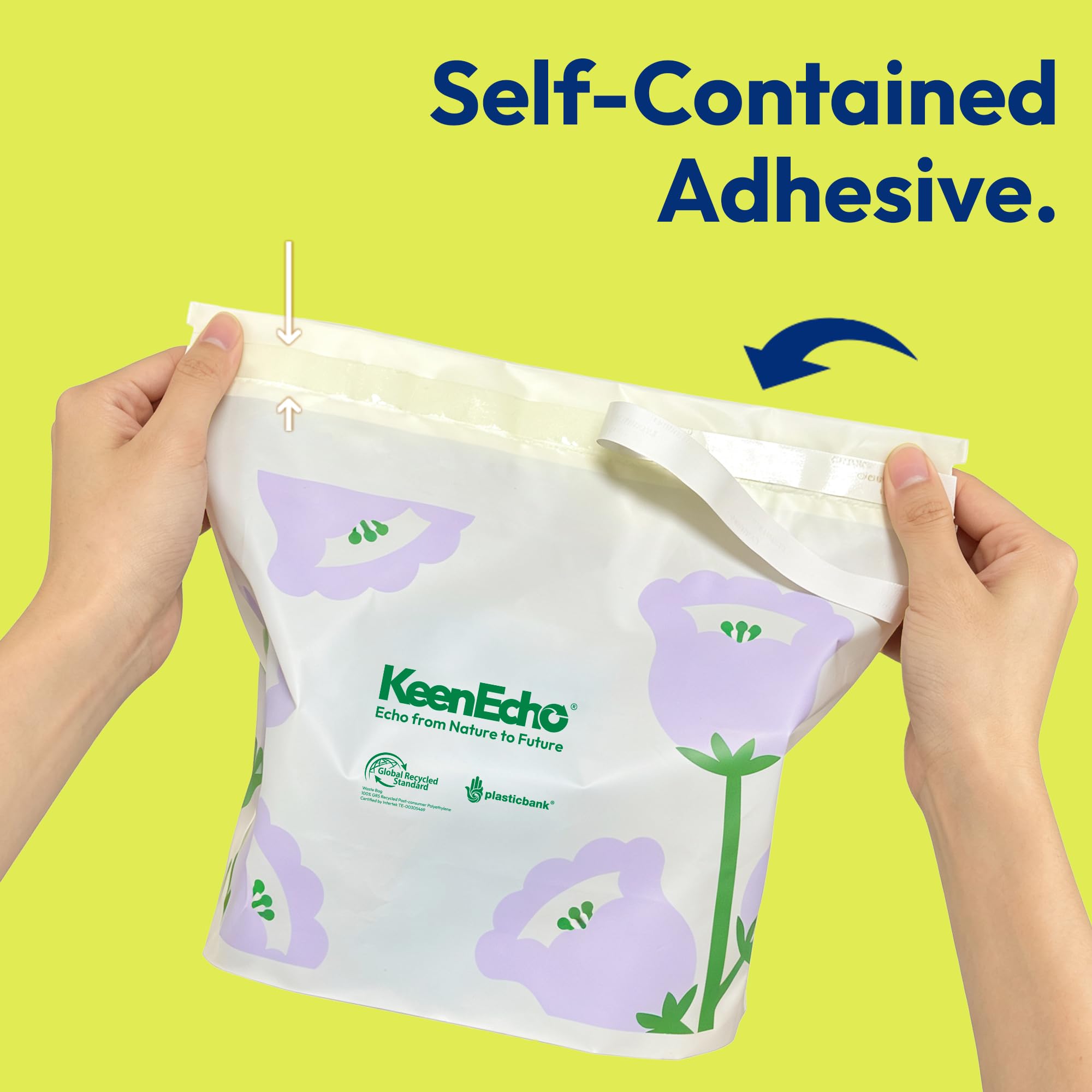 KeenEcho box of 60 bags compactly packed for convenient storage
