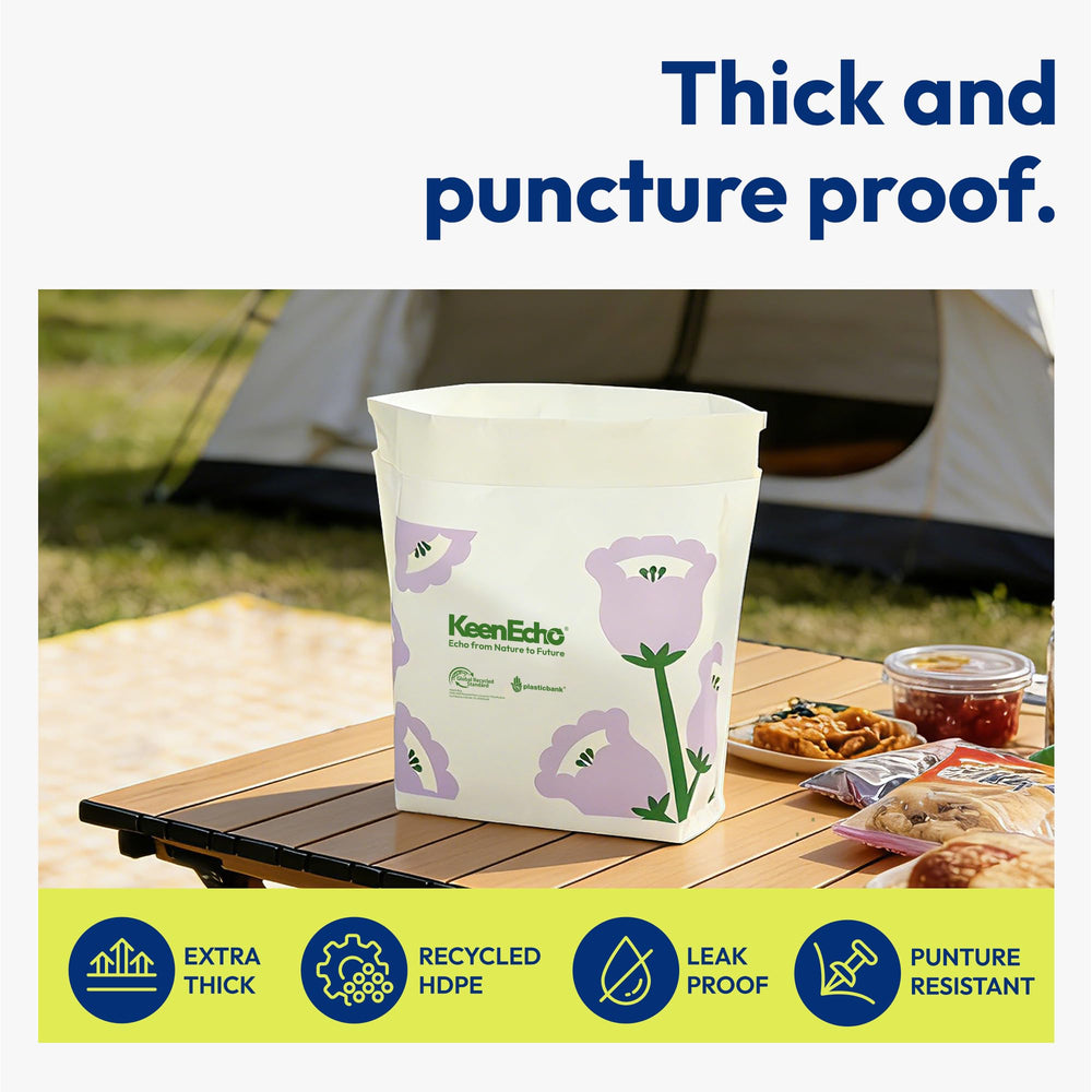 KeenEcho folded compact bag stored in glovebox for quick access