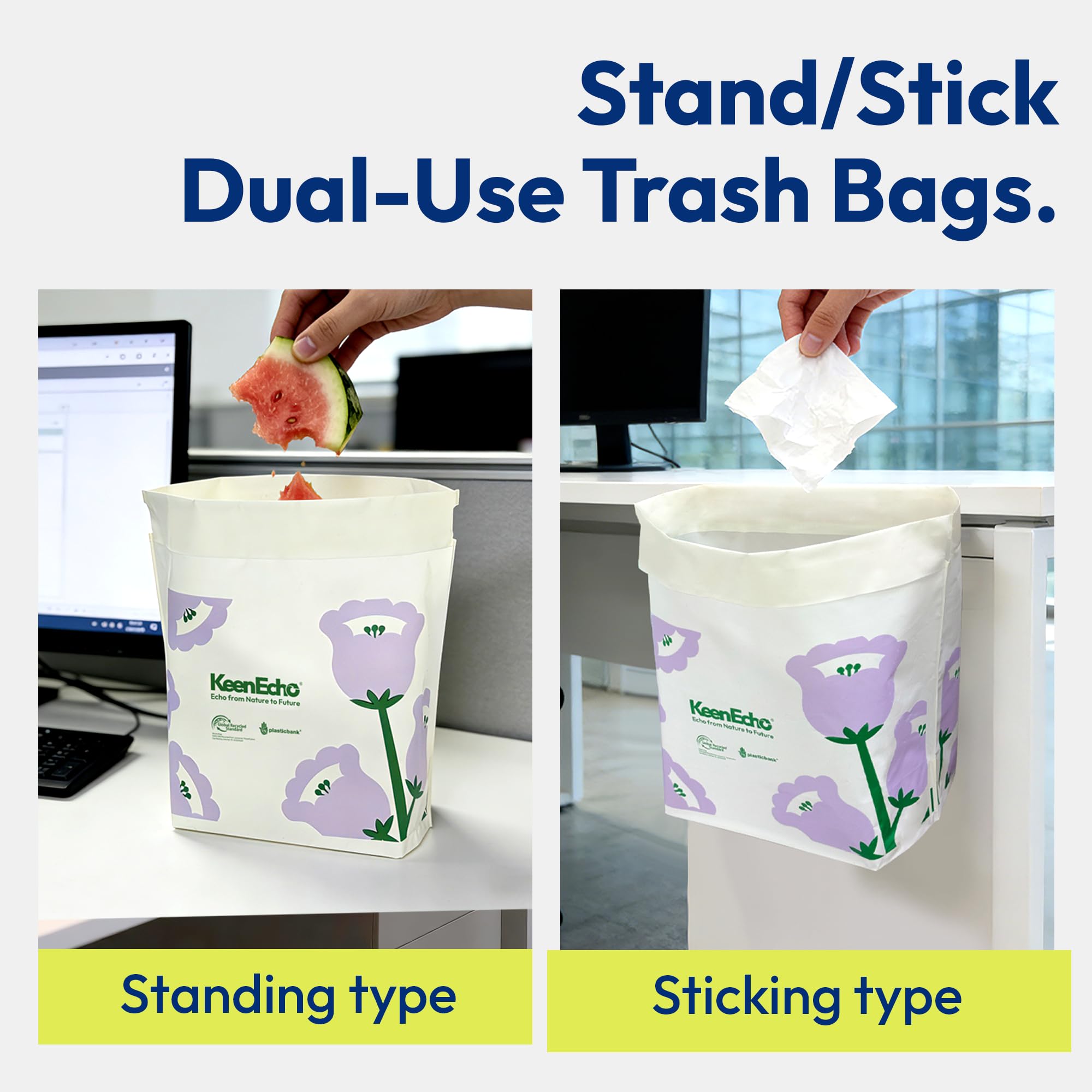 KeenEcho vomit-use demonstration showing hygienic waste containment on travel