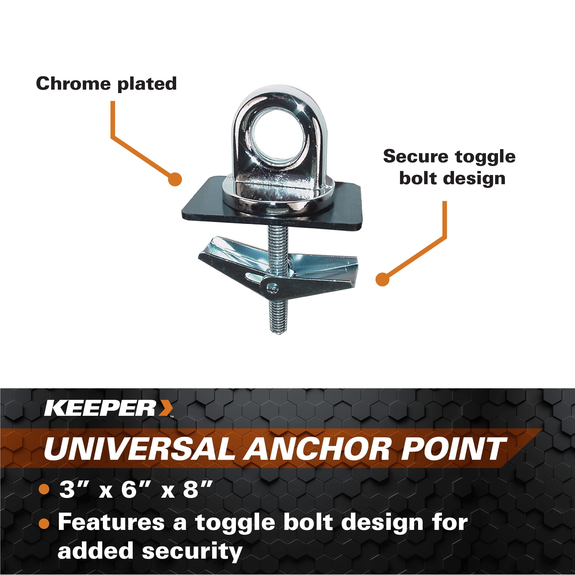 KEEPER anchor installed in a pickup stake pocket demonstrating stable cargo tie-down