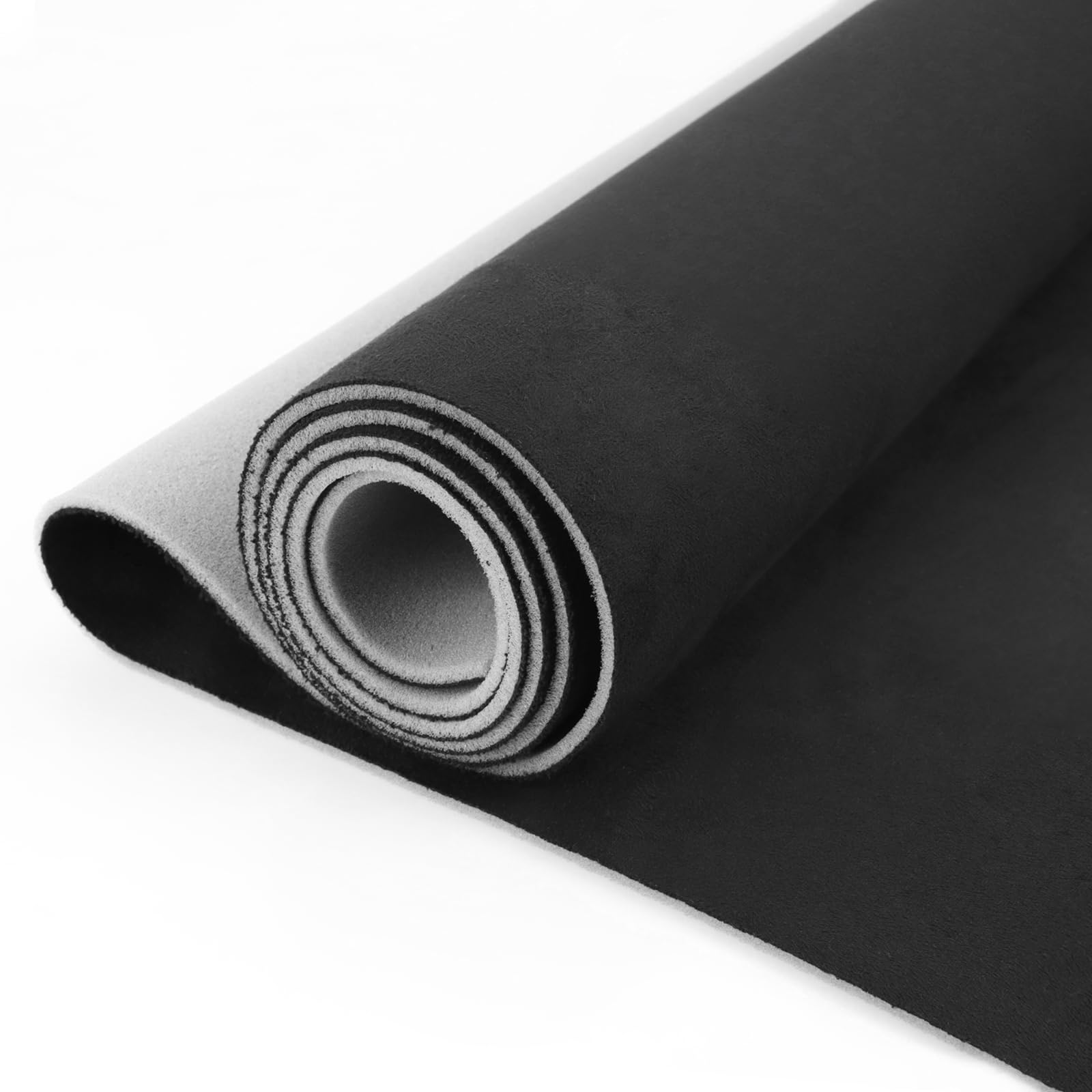 Kefly front view of folded suede headliner fabric showing clean packaging and delivery benefit